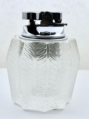 Vintage Lalique Crystal JAMAIQUE Table Lighter